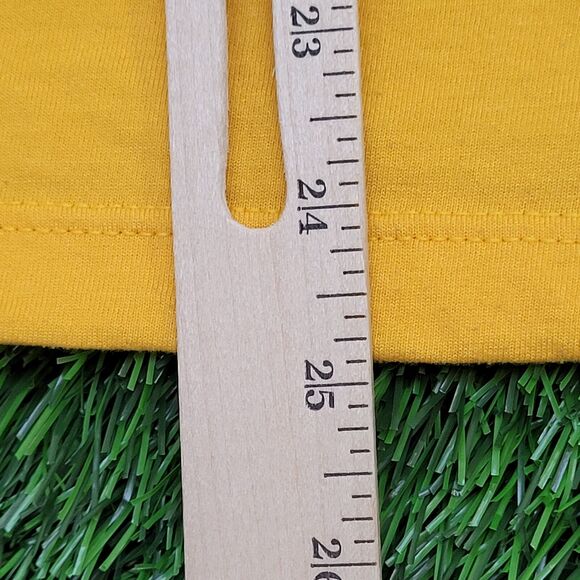 USN US Navy Shirt S/M 19x25 Yellow Spellout - Picture 5 of 13